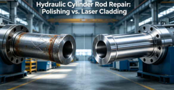 Sammenligning av reparasjon av hydraulisk sylinderstang: polering vs laserkledning – guide for kostnad og levetid
