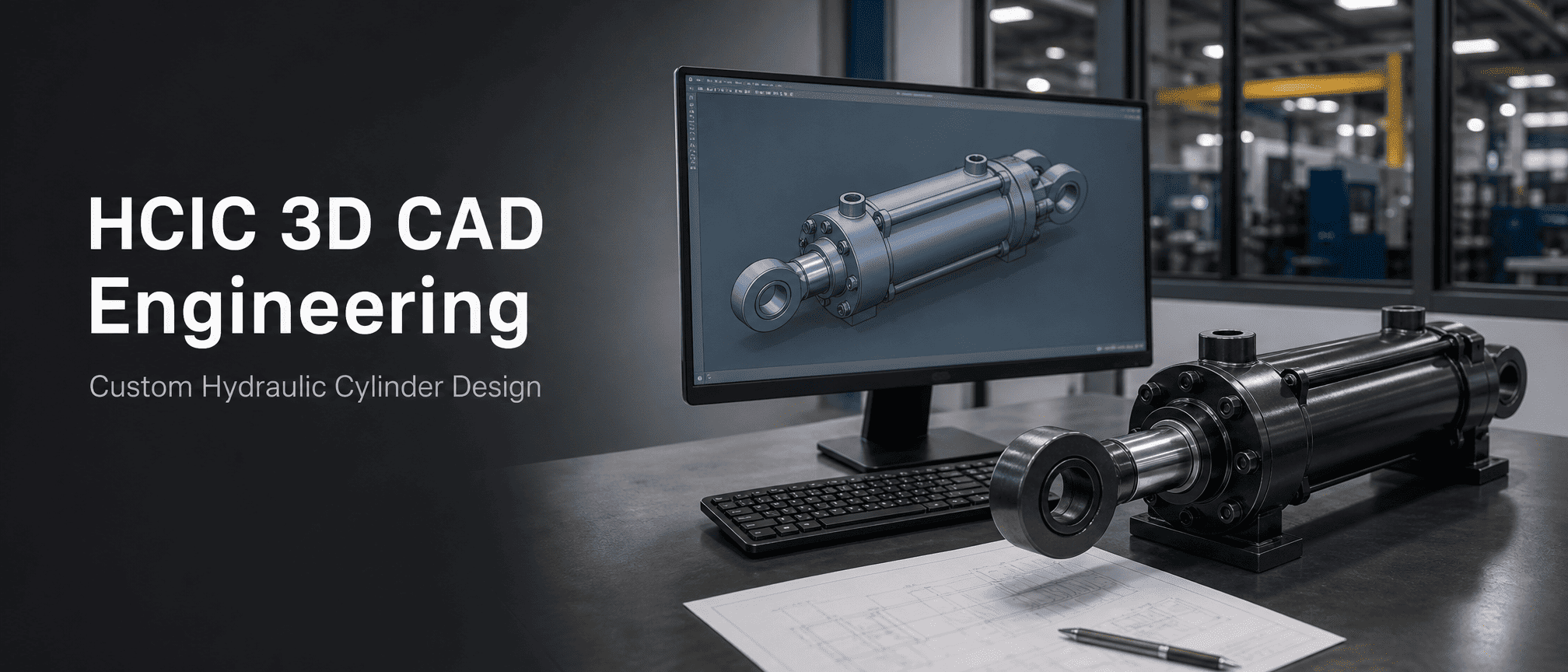 HCIC oppdaterer sin 3D CAD-ingeniørressurs for tilpassede hydrauliske sylindre