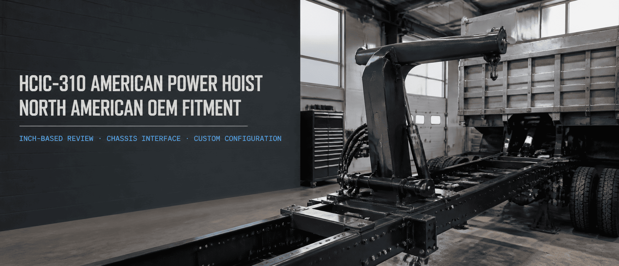 HCIC setter inch-basert montering i sentrum av sin HCIC-310 American Power Hoist Resource