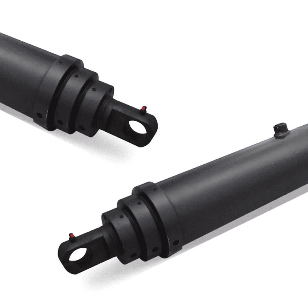 Dobbeltvirkende teleskopisk hydraulisk sylinder