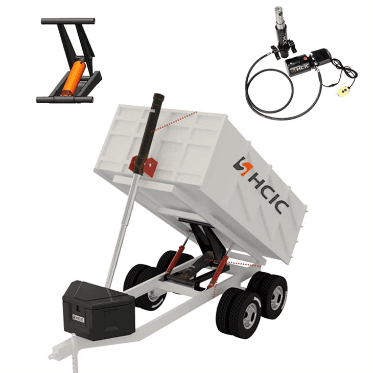 Store tonn HSG høytrykks hydraulikkoljesylinder for dumperhenger