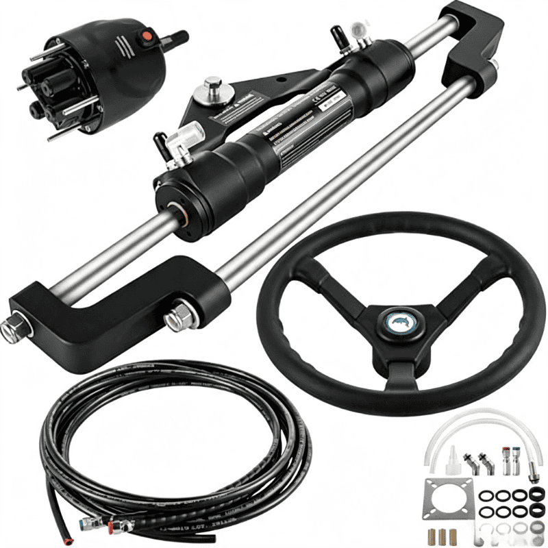 Marine påhengsmotor hydraulisk styresystem
